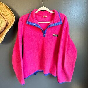 Vintage L.L. Bean Hot Pink Fleece Jacket Shirt